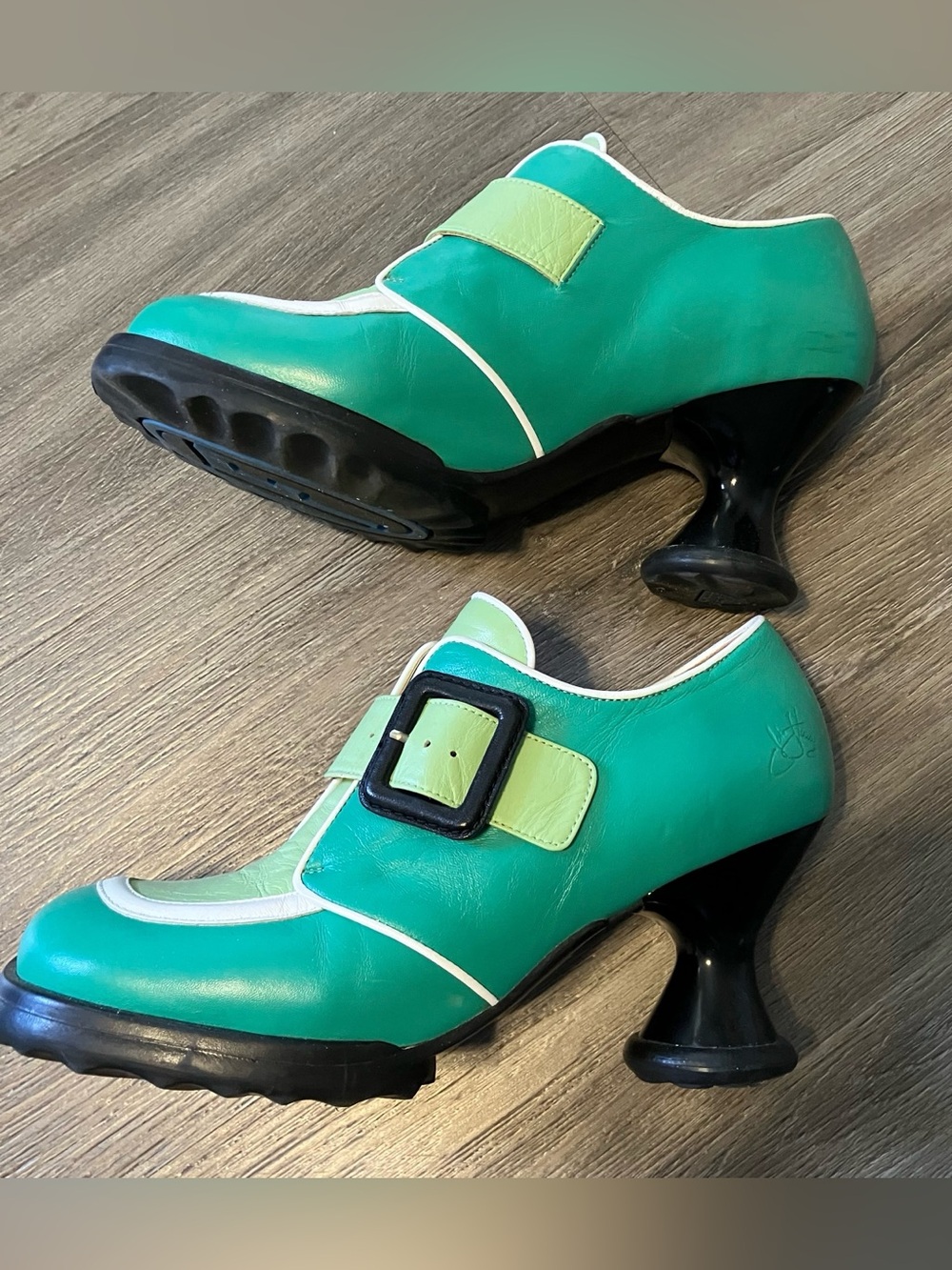 John Fluevog Mini Lolly Green size 8.5 good for street size 8 - Picture 8 of 12